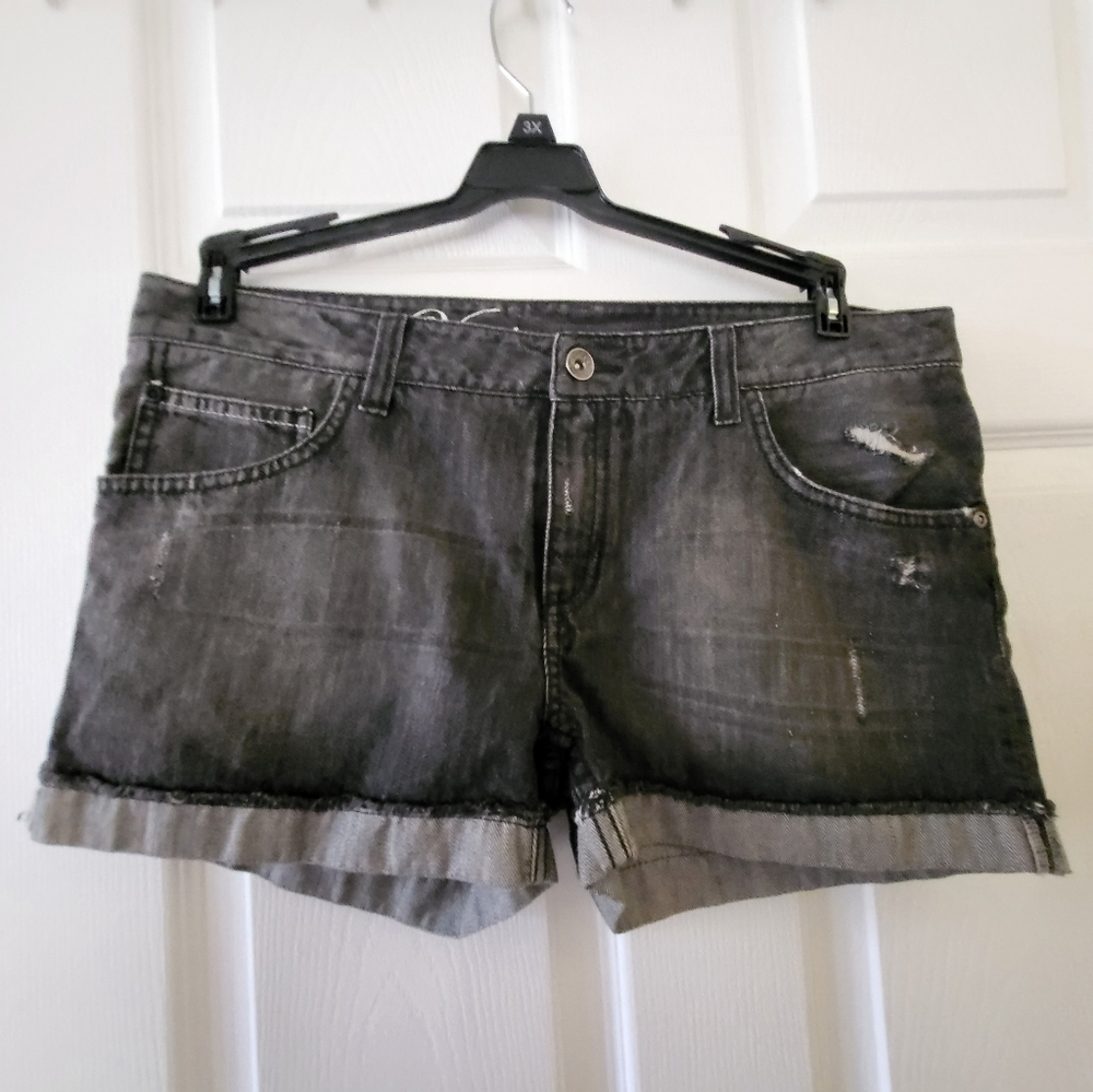Women's Van's Jean shorts Size 11 Juniors Dark Gray NWT